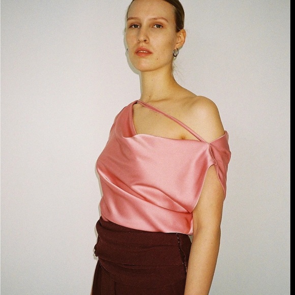 Paris Georgia Christophe Top Japanese Sateen, Dusty Pink, - Picture 2 of 8